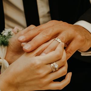 Bride and groom on wedding