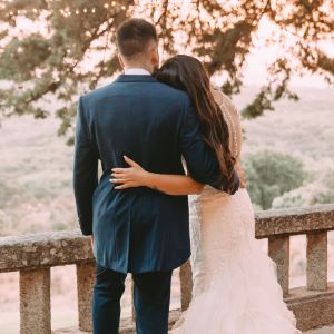 Bride and groom on wedding