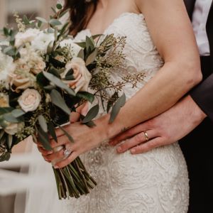 Bride and groom on wedding