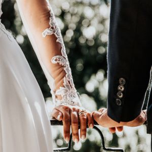 Bride and groom on wedding