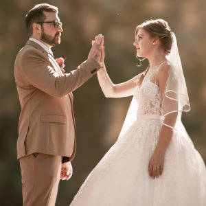 Bride and groom on wedding